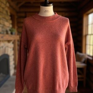 A New Day Rust Mock Turtleneck Long Sleeve Pullover Sweater – Size Large
